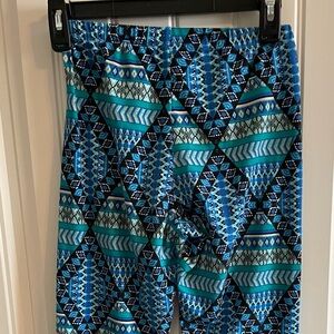No Boundaries Blue and Black Patterned Leggings